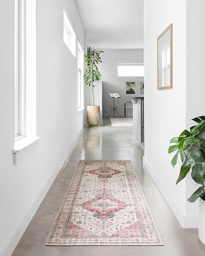 Loloi II Skye Collection SKY-02 Ivory/Berry 2'-3" x 3'-9" Accent Rug