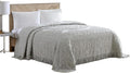 Beatrice Home Fashions Medallion Chenille Bedspread, King, Gray