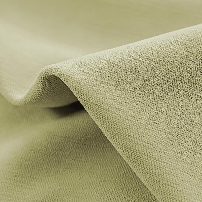 jinchan Chenille Blackout Curtains 108 Inches Long Sage Green Thermal Insulated Curtains for Living Room Bedroom 2 Panels Back Tab Window Curtains Triple Weave Noise Reducing Drapes 50x108 Inch