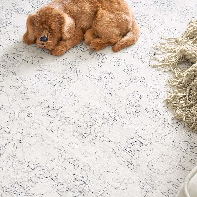 jinchan 2x3 Washable Rugs for Entryway - Kitchen Mats Vintage Floral Ultra-Thin Low Pile Soft Throw Small Non-Slip Distressed Doormat Accent Rug for Entrance Bathroom Bedroom (2'x3', Ivory)