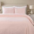 Superior 3 Piece Bedspread Set, Home Bed Decor, Decorative Bed Spread, 2 Pillow Shams, Medium Weight Blanket, Floral Matelasse Coverlet, Bedding Essentials, Enzy Collection, California King, Peach