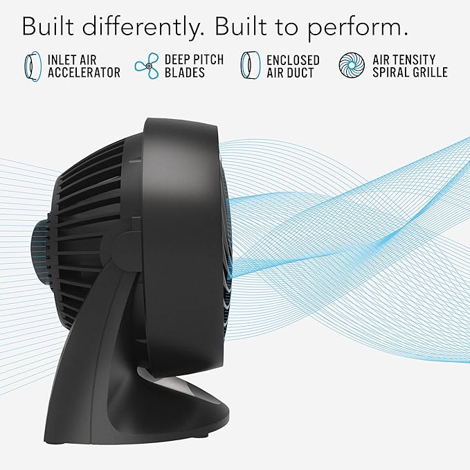 Vornado Small Room Fan | 2 Speed Settings | Adjustable Tilt Head | Air Circulator | Black | Pack of 4