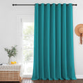 NICETOWN Blackout Curtains for Sliding Glass Door Room Divider Noise Reduce Curtain Panel Portable Window Screen Sliding Partition, W100 x L102 inches, 1 Panel, Peacock Teal