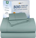 California Design Den Luxury King Size Sheets Set - Buttery Soft 800 Thread Count 100% Cotton Sateen, Durable Bed Sheets Set - Soft Teal