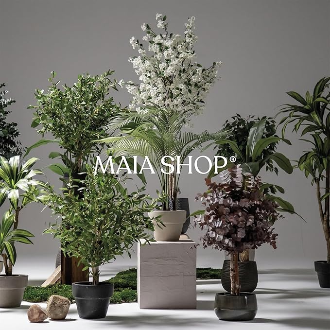 Maia Shop 5ft 11in Artificial Eucalyptus Tree Plant for House, Apartment or Office – Realistic Fake Indoor Plants for Living Room, Kitchen, Bedroom, Entryway or Bathroom – Faux Greenery for Home Décor
