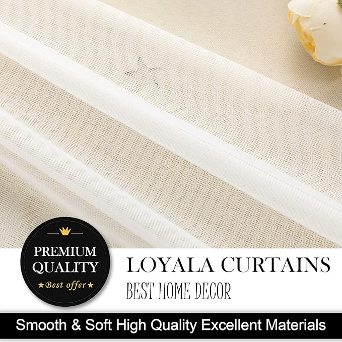 Star Double Layer Blackout Curtains for Bedroom & Kids, Cute, 72 Inches Long, 2 Panels Set, Beige, 42 X 72 Inches