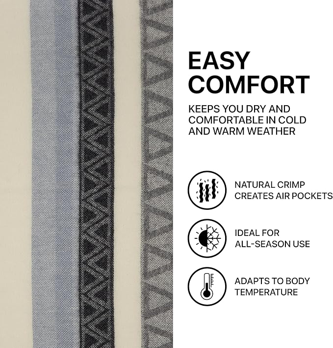 | Wool Blanket/Throw | 100% New Zealand Wool | Perfect for Home and Outdoors | Virgin Wool Throw with Fringes 75"x87" (190 x 220 cm)