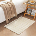 Amazon Basics Indoor Area Rug, 3D Bubble Washable Home Decor Carpet for Living Room, Bedroom, 2' W × 3' L, Beige