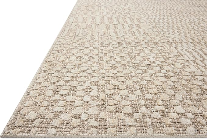 Loloi Amber Lewis Bexley Collection BEX-01 Natural/Birch 2'-7" x 12'-0" Runner Rug Neutral, Textured, Living, Bedroom, Dining, Carpet