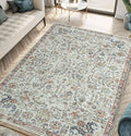 Keen Home Design 3x5 Rug - Machine Washable Entry Rug with Non-Slip Backing, Ideal for Enteryway, Kitchen, Bathroom, Laundry Room - Vintage, Easy Clean, Durable, Low Pile Rug - (3' x 5')