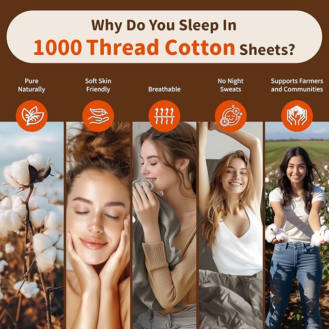 LBRO2M 1000 Thread Count Sheets 100% Egyptian Cotton Bedding Set Floral Queen Size Sheets 16 Inches Deep Pocket Bedding 4 Piece Sets (Queen, Rose)