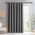 Blackout Curtains for Bedroom 1 Panel, Custom Curtains Thermal Insulated Light Grey, Rod Pocket Room Darkening Drapes for Living Room Windows Luxury Decor(Custom Size,Light Grey)