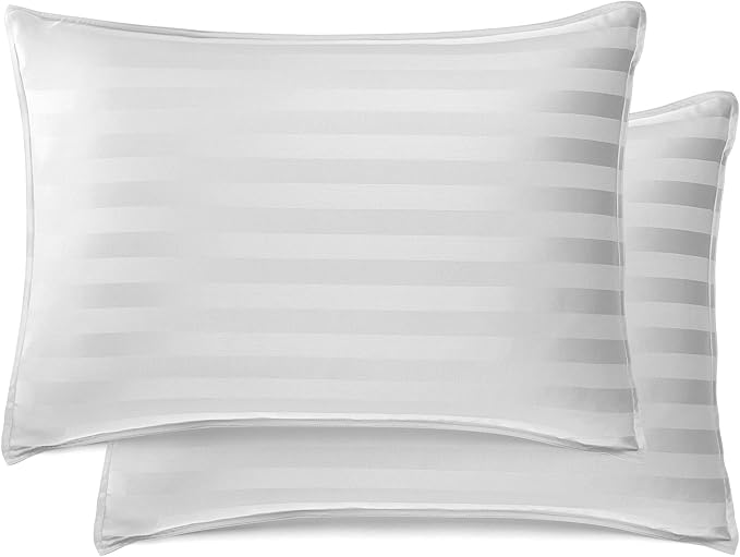 Pure Bamboo Full Sheets, Genuine 100% Organic Viscose Derived from Bamboo Bed Sheet Set, Luxuriously Soft & Cooling, Double Stitching, 2 Year Quality Promise (Full, Jacquard White)