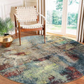 Lahome Modern Abstract Round Rug 6ft - Large Red 6x6 Circle Rugs for Living Room Bedroom Dining Room,Soft Non Slip Mat Indoor Floor Carpet for Coffee Table Hardwood Playroom