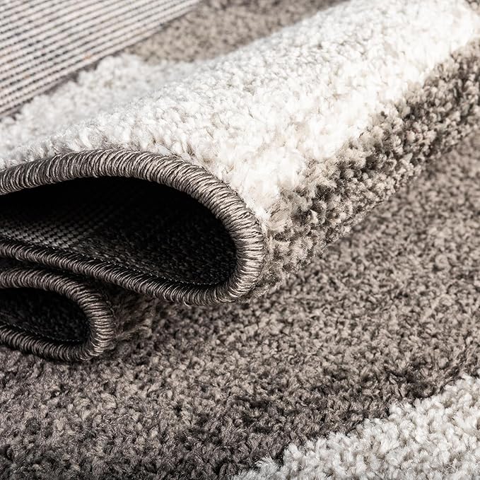 Unique Loom Autumn Collection Area Rug - Providence (7' 10" x 10' Oval, Gray/ Ivory)