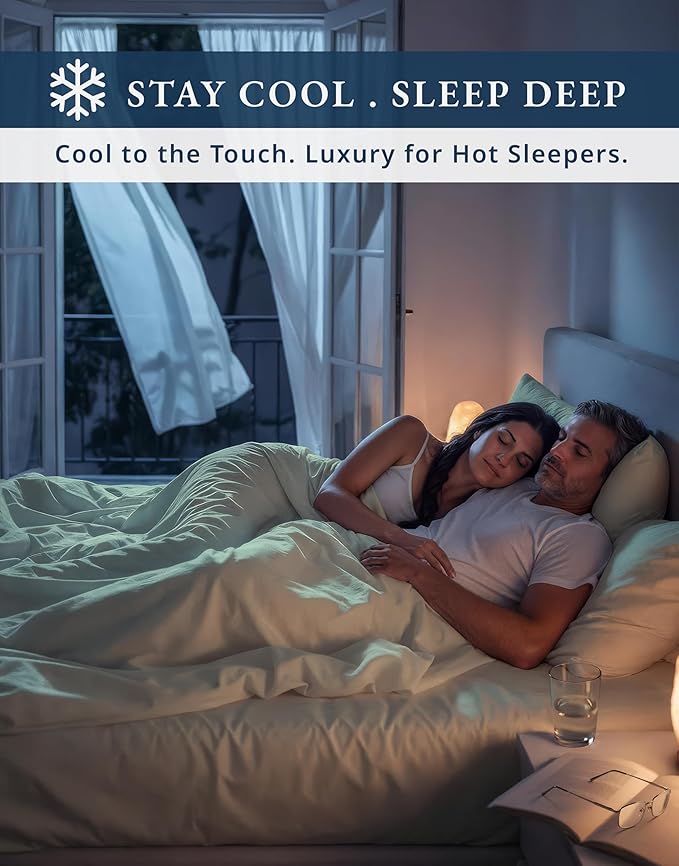 LANE LINEN 100% Cotton California King Sheet Sets - 1000 Thread Count, Soft & Comfy Luxury Hotel Like Thick Fully Elasticized Mercerized Cotton Cal King Set, No Pill Fade Resistant Bedding - Ivory