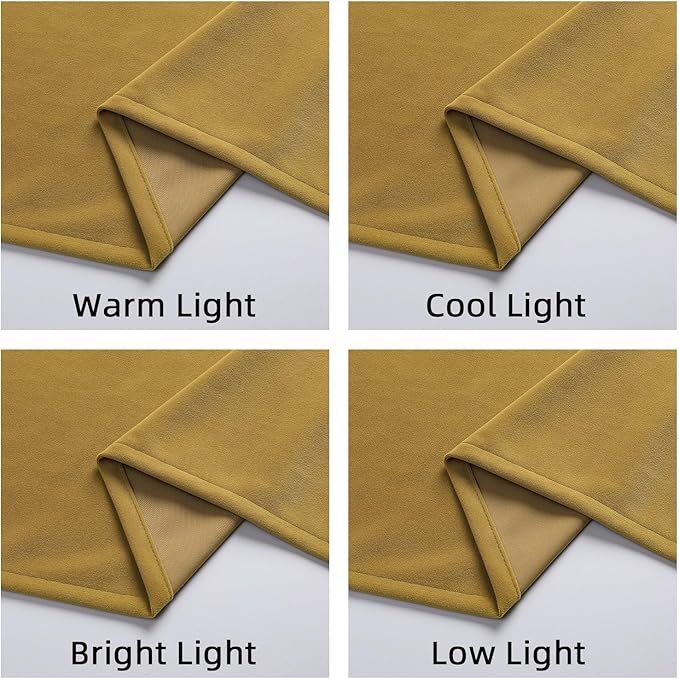 Joydeco Customized Curtains, Super Soft Velvet Curtains for Bedroom and Living Room, Heavy Duty Luxury Thermal Insulated Golden Brown Velvet Curtains Rod Pocket 1 Panel, Custom Size