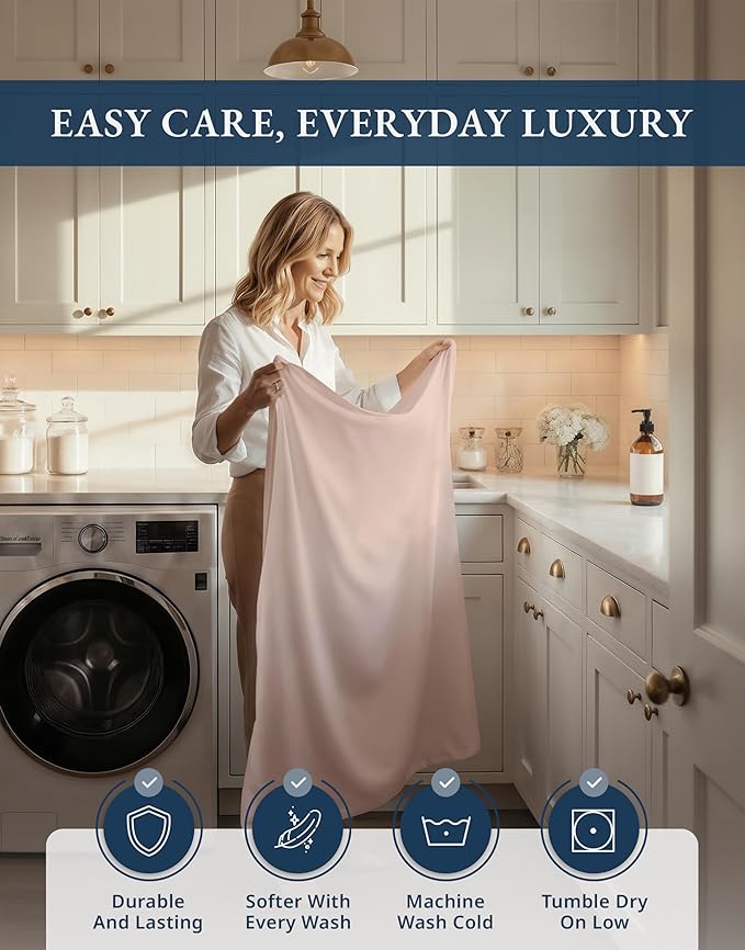 LANE LINEN Luxury 100% Egyptian Cotton Bed Sheets Full Size - 1000 Thread Count, Fully Elasticized Reinforced 15" Extra Deep Pocket Full Sheets, Soft & Comfy Sateen Weave for Silky Finish-Sepia Rose