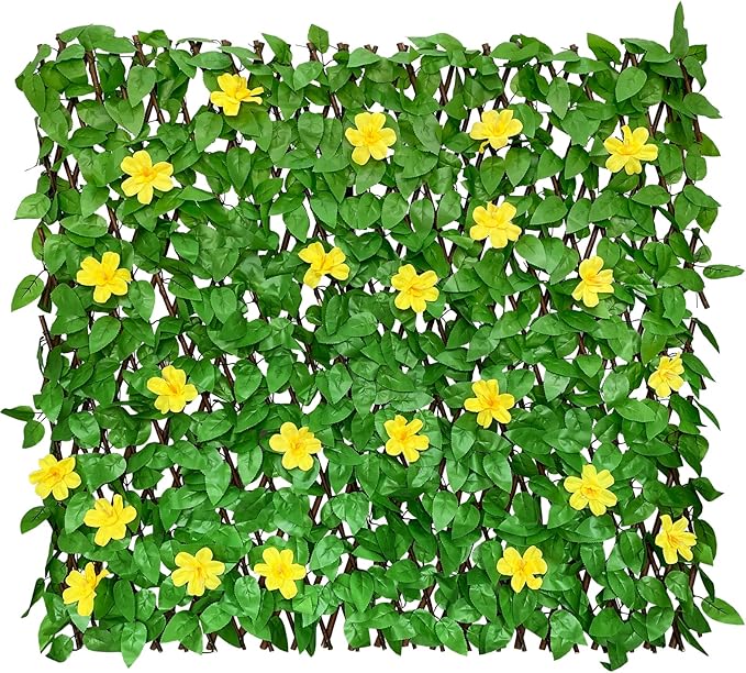 Sumery Expandable Fence Privacy Screen for Balcony Patio Outdoor,Decorative Faux Ivy Fencing Panel,Artificial Hedges (Single Sided Leaves)