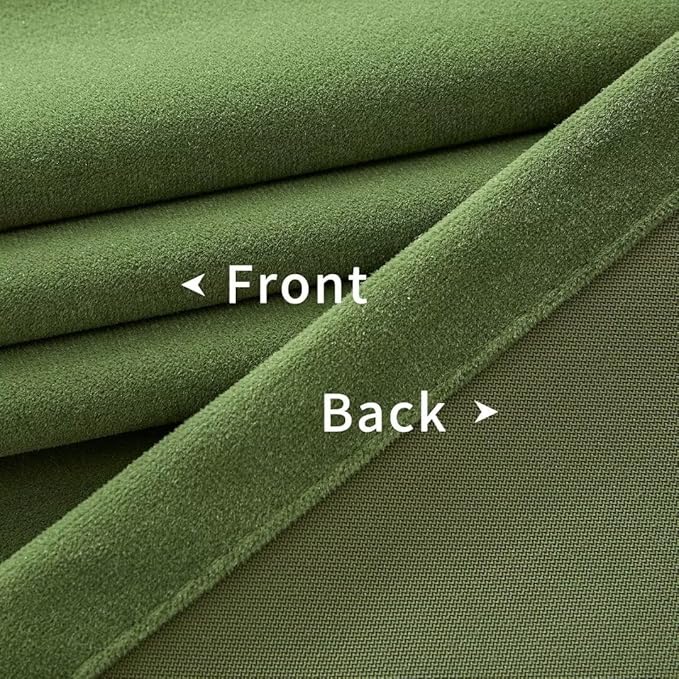 Joydeco Green Velvet Curtains 84 inch 2 Panel, Room Darkening Super Soft Velvet Drapes for Bedroom Living Room Thermal Insulated Window Drapes, Luxury Blackout Rod Pocket Curtains,W52 x L84 inch