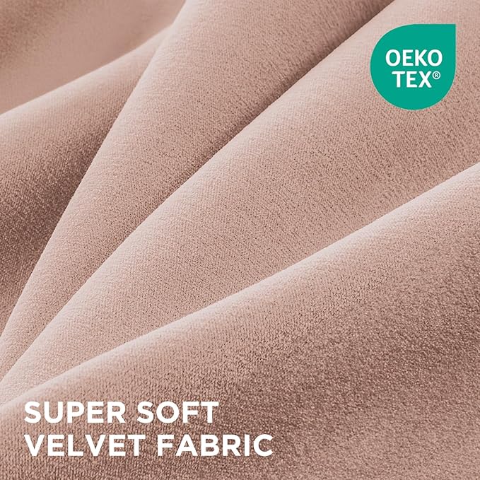 Joydeco Candy Pink Velvet Curtains 84 Inches 2 Panels, Luxury Thermal Insulated Soft Pink Curtains for Bedroom & Living Room, Room Darkening Velvet Drapes, Rod Pocket (52W x 84L)