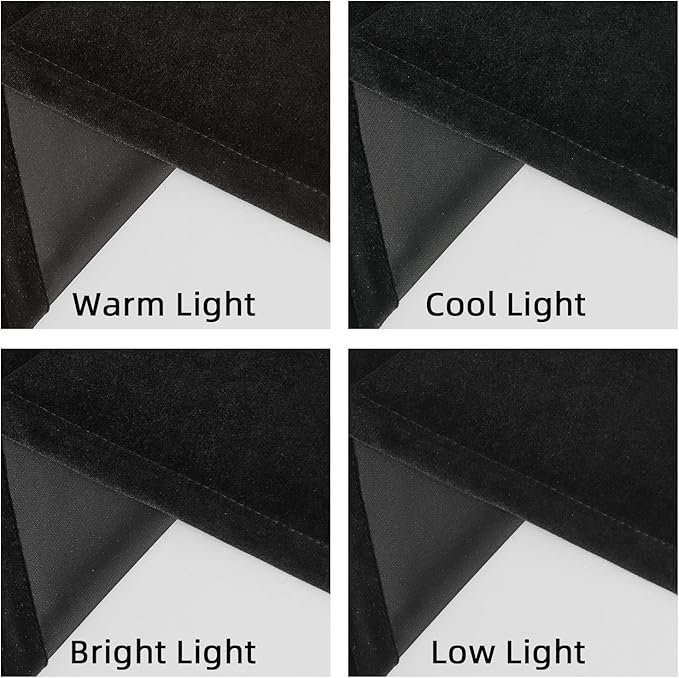 Joydeco Velvet Curtains Extra Wide, Long Luxury Black Blackout Thermal Insulated Rod Pocket Window Curtains, Super Soft Room Darkening Drapes for Living Room Bedroom, W100 x L120 Inch, Black
