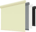 ChrisDowa Cordless Blackout Roller Shades for Windows, Striped Free-Stop Window Blinds with Privacy, Thermal Insulated Window Shades for Home, Office and Door. Beige, 24" W x 72" H