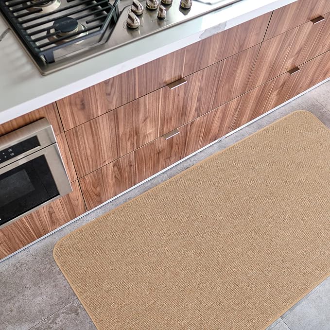 House, Home and More Skid-Resistant Carpet Indoor Area Rug Floor Mat - Pebble Beige - 3 Ft X 5 Ft - Non Slip Rubber Backing, Stain Resistant, Dog Friendly, Living Room Bedroom Kitchen Entryway