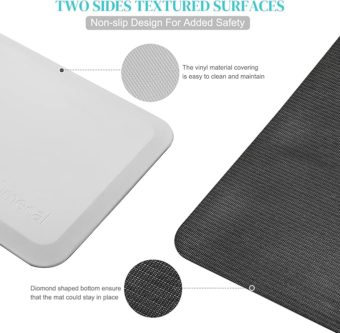 70"x24"x3/4" Thick Medical Bedside Fall Safety Protection Floor Mat for Elderly Senior Handicap,Reducing Injury Risk and Impact, Prevent Bed Falling, Anti Fatigue, Non-Slip Beveled Edge