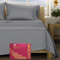 Mayfair Linen 100% Egyptian Cotton Sheets California King Size - 1200 Thread Count 4 PC Cal King Sheets Egyptian Cotton, Cooling Sateen Sheet, High Thread Count Sheet California King - Dark Grey