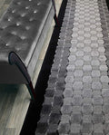12 ft Long Non-Slip Washable Carpet Runner Rug with Rubber Backing, Custom Floor Mat for Kitchen Hallway Stairs Bedroom Bathroom Entryway, Checkered Black - Grey, Your Choice of Length, (26" X 12')