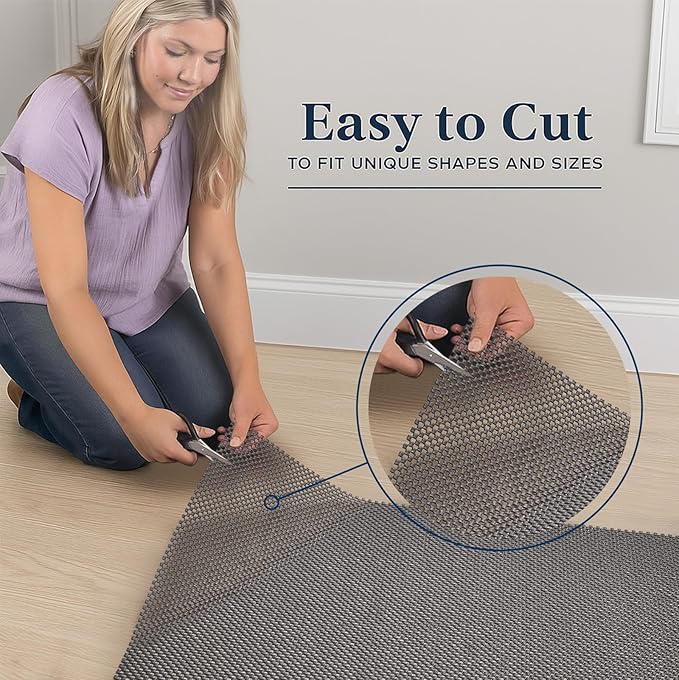 Veken Runner Rug Pad Gripper for Hardwood Floors, Non Slip 2x6 Ft Rug Pads for Area Rugs, Thick Dark Grey Rug Grippers for Tile Floors, Under Carpet Anti Skid Mat, Keep Your Rugs Safe and in Place