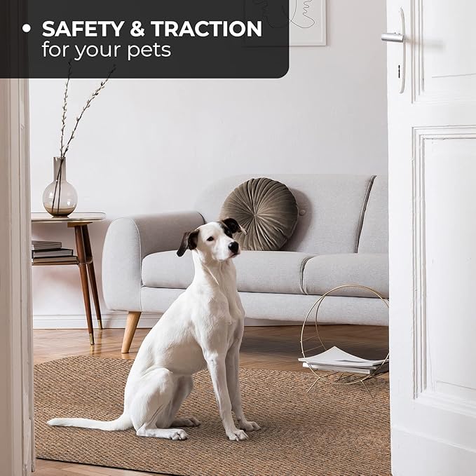 House, Home and More Skid-Resistant Carpet Indoor Area Rug Floor Mat - Black Ripple - 6 Ft X 8 Ft - Non Slip Rubber Backing, Stain Resistant, Dog Friendly, Living Room Bedroom Kitchen Entryway