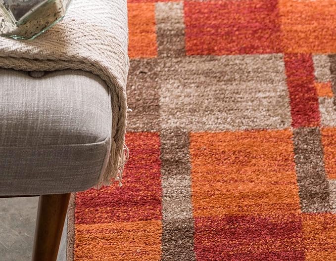 Unique Loom Autumn Collection Area Rug - Providence (8' Round, Multi/ Beige)