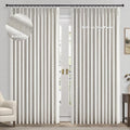Topfinel Extral Wide Curtains, Pinch Pleated 100% Blackout Linen Luxury Drapery with Hooks for Patio Sliding Door Large Window Living Room Track System, 72" Wx102 L 1 Panel