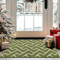 hicorfe Indoor Doormat,Front Back Door Mat TPR Backing Non Slip Mats 20"x31.5" Absorbent Resist Dirt Entrance Doormat Inside Floor for Entryway Washable Low-Profile(Sage Green)