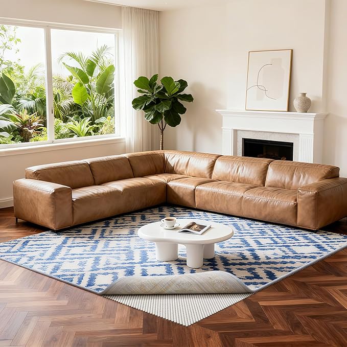 Veken 10x12 Ft Rug Pad Gripper for Hardwood Floors, Non Slip Rug Pads for Area Rugs, Thick Rug Grippers for Tile Floors, Under Carpet Anti Skid Mat, Keep Your Rugs Safe and in Place
