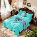 LBRO2M 1000 Thread Count 100% Cotton Sheets Set,Queen Size Bed Sheet 4 Piece Sets,Long Staple,16 Inches Deep Pocket,All Season,Bedding Super Soft Comforterble Breathable,Sateen(Lake Green)