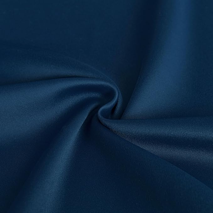 Blackout Curtains 96 Inch Length 2 Panels Set, Black Out Curtains for Bedroom 96 Inch Long, Rod Pocket Energy Saving Room Darkening Drapes for Living Room Window Navy Blue(W52 x L96)