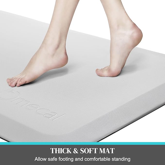 Bi-Fold Fall Mats for Elderly Senior Handicap Fall Prevention Pad, Bedside Safety Floor Mat, Bed Falling Protection, Non Slip, Beveled Edge, Anti Fatigue