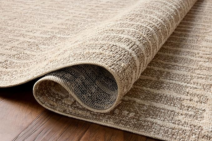 Loloi Amber Lewis Bexley Collection BEX-02 Taupe/Natural 9' x 13' Area Rug Neutral, Textured, Living, Bedroom, Dining, Carpet