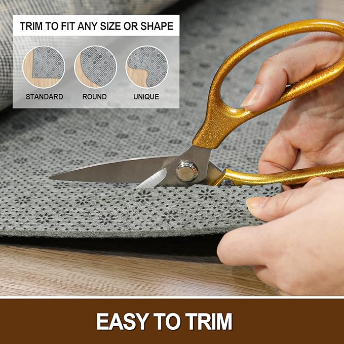 LINLA Dual Surface Felt+Rubber Non-Slip Rug Pad, 5'x8', 1/4" Thick, Strong Grip Cushioning Support Pad, Double-Side Anti-Skid, Safe for All Floor and Finishes, Extra Comfort