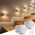 DORESshop Motion Sensor Night Light Indoor, Rechargeable Night Lights, Magnetic Stick-On Stair Lights 3000K Warm White, Battery Operated Lights for Hallway,Kitchen,Closet,Bedroom
