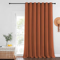 NICETOWN Blackout Curtains for Sliding Glass Door Room Divider Noise Reduce Curtain Panel Portable Window Screen Sliding Partition, W100 x L102 inches, 1 Panel, Burnt Orange