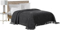Beatrice Home Fashions Medallion Chenille Bedspread, King, Charcoal