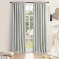 DONREN 108 Inches Long Curtains - 2 Panel Rod Pocket Drapes Room Darkening Thermal Insulated Curtains for Living Room Bedroom (Light Grey,52 W by 108 inch Length)
