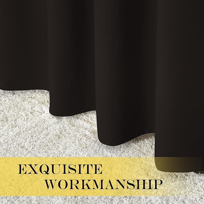 NICETOWN Room Darkening Curtain for Living Room - Energy Saving Thermal Insulated Grommet Room Darkening Curtain/Drape for Bedroom (1 Panel, 46 by 72, Toffee Brown)