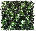Sumery Expandable Fence Privacy Screen for Balcony Patio Outdoor,Decorative Faux Ivy Fencing Panel,Artificial Hedges (Single Sided Leaves) (4, Branches -White Fowers)