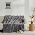 Sophia & William Throw Blanket for Couch Sofa(90x90 Inches) - Faux Fur Throw Soft Cozy, Gifts for Women, Grey
