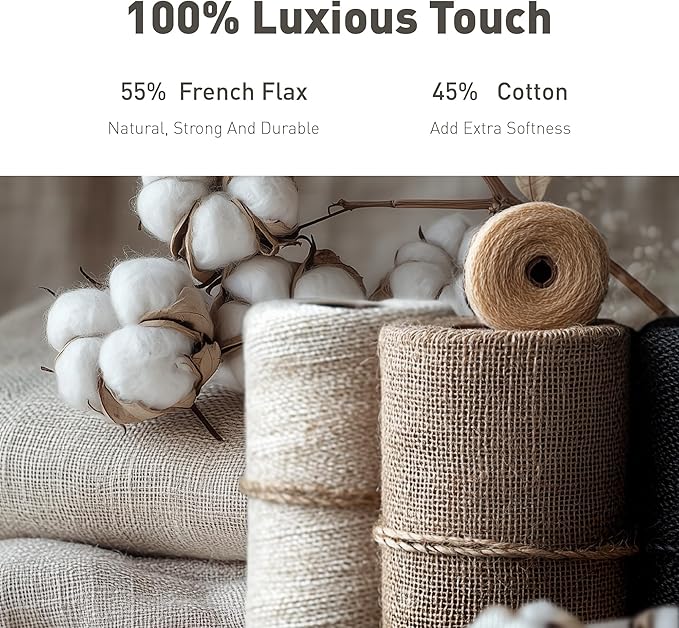 Hyde Lane Luxury Linen Quilt Set Queen Size, Organic European Flax Cotton Blend Bedding for Bedspread and Coverlet, Box Stitched, with 2 Pillow Shams, 90"x96", Grey